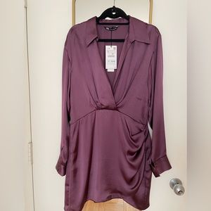 Zara Short Satin Effect Dress